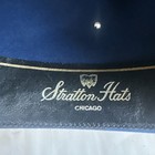 Vintage Stratton Hats Blue Campaign Hat Size 7 1 8 Wide Oval - Excellent