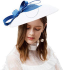 Fadves Fascinators Pillbox Hat Weddings Women Straw Fedora Vintage Sinamay Base 