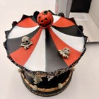 Spooky Hollow Halloween Carousel Tabletop Decor Dinosaur Skeletons Skulls Whimsy
