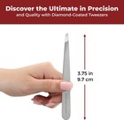 World s Best Tweezers Diamond Tip - Diamond Coated Slant Precision Tweezer Fo   