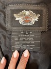     Vintage 2005 Harley Davidson Leather Vest Mens Large L Black Snapclosure Clean