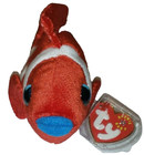 Ty Beanie Baby  Jester The Clownfish  8 Inch  New Mwmts Plush Stuffed Animal Toy
