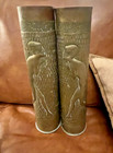 2 Wwi 75mm Usa  Artillery Shell 1916 Trench Art Vases 13 5   Sexy Women Pinup