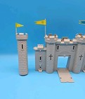 Marx Carry All Action Fighting Knights Set 4635 Castle Pieces Witg Flags 