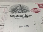 Vintage Original 1969 Western Union Telegraph Company 100 Shares Certificate
