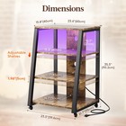 Lifewit 4 Tier Av Media Stand With Power Outlets  Stereo Racks With Led Lights