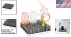 Flexible Grass-inspired Baby Bottle Drying Rack - Easy Clean   Space-saving