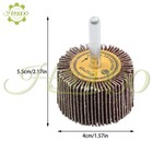 1-1 2     1     1 4  Shank Mounted Flap Wheels - 120 Grit Sanding Wheel - 5 Pack