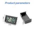 Osilly Mini Digital Clock For Car Dashboard  Battery Operated   Clear Black 