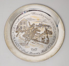 1975 Danbury Mint Paul Revere s Ride Solid Sterling Silver   24kt Gold 8  Plate