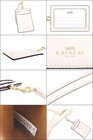 Coach Accessories Card Case F57311 Chalk Cross Grain Leather Lanyard Id Case