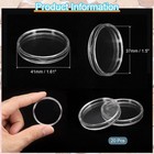 20pcs 37mm Silver Dollar Coin Holders Round Plastic Coin Capsule Acrylic