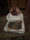 Baby Walker Walking Aid With Tray  White Frame  Pink Floral Pattern Seat