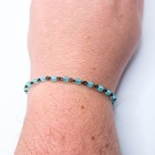 Opal Blue Uranium Glass Bracelet Fire Polished Czech Beads