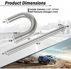 2 25  Od T304 Stainless Steel Exhaust Pipe Kit 8pcs Tubing Mandrel Bend Straight