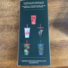 Starbucks 2019 Holiday Christmas Winter Reusable Cold Cups 5 Pk W Lid straws
