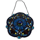 Tiffany Style Stained Glass Round Victorian Hanging Window Panel Suncatcher