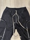 Rick Tecuatl Ss20 Black Cargo Pants 32x34 Ripstop Drawstring Zip Elastic Waist