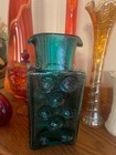 Vtg Blenko Glass Pinwheel Double Water Spout Pitcher Decanter Rare Joel Myers 
