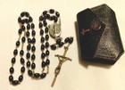 Catholic Glass Rosary Wood Relic From Chapel Of Apparitions Paris 1830 Italy