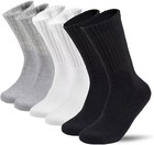 6-12 Pairs Mens White Plain Solid Sport Athletic Work Crew Socks Size 9-11 10-13