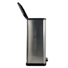 13 2 Gallon Trash Can  Plastic Rectangular Step Kitchen Trash Can  Silver new