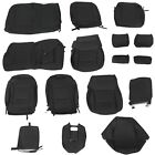 Black Seat Covers Set For 2014-2018 Chevy Silverado Crew Cab Lt 15 16 17