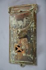 Nice Antique Shabby Rustic Cast Iron Hanging Mailbox W Peep Hole   Cover