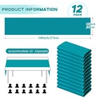 12 Pcs Turquoise Satin Table Runner Wedding Banquet Party Decor 12x108 Inch