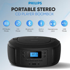 Cd Player Portable With Bluetooth  Crystal Clear Sound Top Loading Cd Boombox Wi
