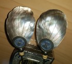 Antique Vintage Set 2 Hat Stick Pins Mother Of Pearl Shell