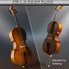 3 4 Full Size Acoustic Cello With Portable Bag  Bow  Rosin  Bridge  Adults   Kid