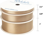 3 Rolls Champagne Satin Ribbon Double Faced total 30 Yards  1 4 Inch X 10-yard 5