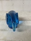 Art Glass Blue Elephant Figurine Deco Paperweight  Fast Shipping