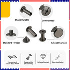 155 Sets Black Chicago Screws Kit M4 M5 Binding Rivets For Leather Belt Book Diy