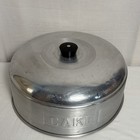 Vintage Aluminum Metal Cake Pie Cover Dome Lid With Handle 11 5   