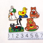 1996 Small World Toys Animal Wooden Peg Puzzle Pieces Replacement Parts