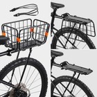 Rear Bike Rack Aluminum Alloy Adjustable Foldable Basket With Basket Bungee Cord