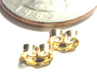 10kt Pure Solid Gold Full Size 5mm Earring Backs 100  Guaranteed Free Shipping 