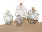 Vint Set Of 4 Apple Cider Vinegar Figural Jugs-4 Decreasing Size Gallon To Pint