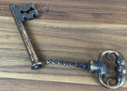 Collectible Antique Large Cast Iron Victorian Skeleton Key Bottle Opener 8 x2 5 