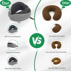 Memory Foam Travel Neck Pillow ergonomic Support Function For Travel With Pillow