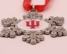 Indiana Metal Craft Iu Indiana Hoosiers Block Iu Pewter Snowflake Ornament Usa