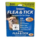 Sergeant s 3 Month Supply Flea   Tick Squeeze On Treatment For Dogs Up To 33lbs