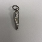 Vintage Italian Horn Sterling Silver 925 Pendant Charm