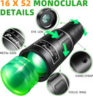 16x52 Monocular Telescope  2025 High Power Prism Compact Monoculars For Adults K