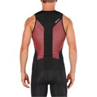 New 2xu Perform Front Zip Triathlon Singlet Men Medium Black Ktr Red Tri Top