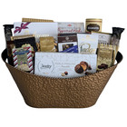 Golden Elegance Chocolates   Cookies Gourmet Gift Basket  Thank You Gift Basket