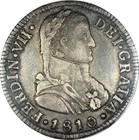 Chile 2 Reales 1810 So- F j   Km-74 Pcgs Vf 35