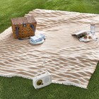 Striped Picnic Blanket Toffee sour Cream - Hearth   Hand With Magnolia